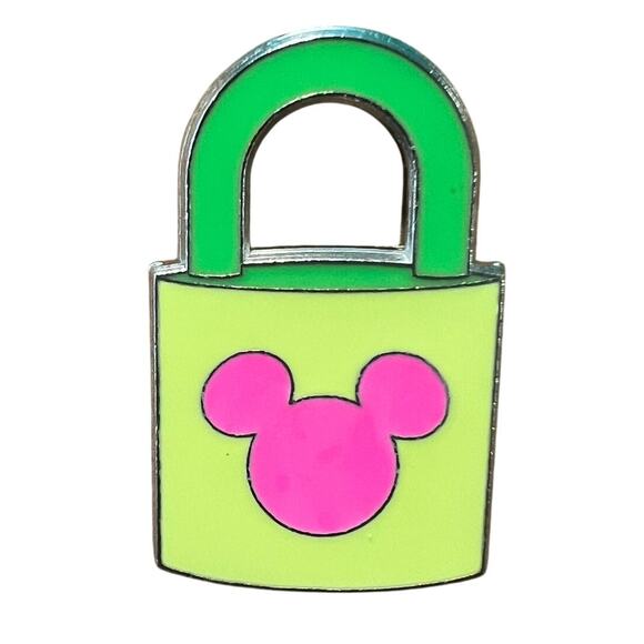 Disney Trading Pin Neon Pad Lock Mickey Mouse - Picture 1 of 2